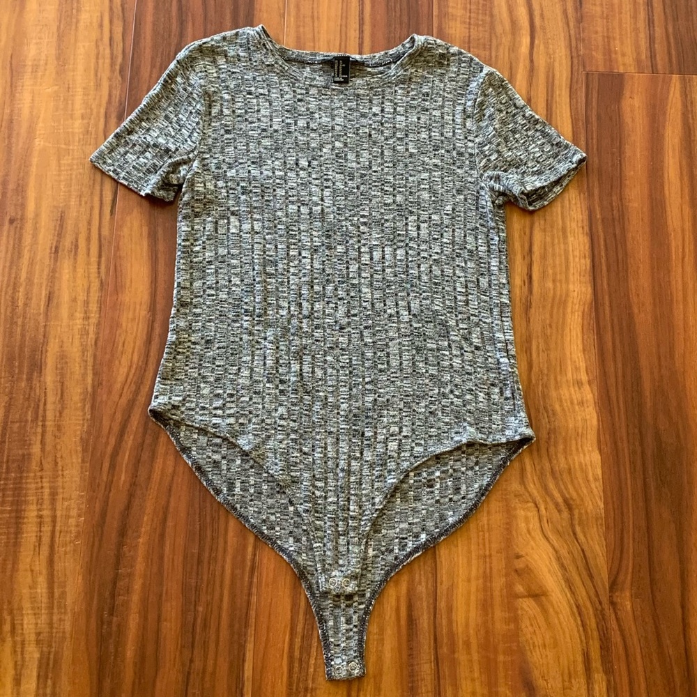 Gray body suit